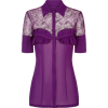 La Perla Elements Violet Silk Shirt - Long sleeves shirts - 