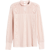 Lace Mock Neck Top HALOGEN® - 长袖衫/女式衬衫 - 