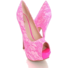 Lace Pink Heels - Klassische Schuhe - 