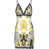 Lace Print Deep V Dress - Haljine - $21.99  ~ 18.89€