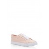 Lace Up Canvas Sneakers with Glitter Detail - Sneakers - $14.99 