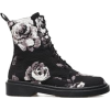 Lace Up Stitching Floral Boots - Škornji - $40.00  ~ 34.36€