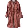 Lace embroidery leather coat - Jacket - coats - 