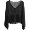 Lace-paneled thin long-sleeved shirt - Camisas - $17.99  ~ 15.45€