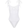 Lace-up vest female white casual tights - Kombinezoni - $25.99  ~ 22.32€
