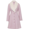 Lacy Fur Trim Coat in Blush Pink & Cream - Jaquetas e casacos - 