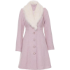 Lacy Fur Trim Coat in Blush Pink & Cream - Chaquetas - 