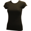 Ladies Black Plain Sport T-Shirt Round Neck Cap Sleeves, Cotton Spandex - Majice - kratke - $4.90  ~ 4.21€