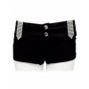 Ladies Black Pocket Shorts Sequins Hoops - Shorts - $27.50 