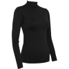 Ladies Black Seamless Long Sleeve Turtleneck Top - Long sleeves t-shirts - $12.90 