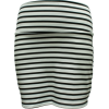 Ladies Black White Horizontal Striped Skirt - Skirts - $16.90 