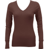 Ladies Brown Long Sleeve Thermal Top V-Neck - Majice - duge - $8.90  ~ 56,54kn