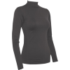 Ladies Charcoal Seamless Long Sleeve Turtleneck Top - Long sleeves t-shirts - $12.90 