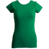Ladies Kelley Green Plain Sport T-Shirt Round Neck Cap Sleeves, Cotton Spandex - T-shirts - $4.90 