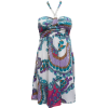 Ladies Multicolor Print Dress with Beaded Halter Neck - Dresses - $11.25 