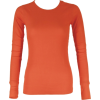 Ladies Orange Long Sleeve Thermal Top Crew Neck - Long sleeves t-shirts - $8.70 