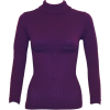 Ladies Purple Seamless Long Sleeve Turtleneck Top Diamond Pattern - Camisetas manga larga - $12.50  ~ 10.74€