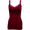 Ladies Red Wine Lace Trimmed Tank Top - Top - $9.50  ~ 60,35kn