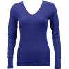 Ladies Royal Blue Long Sleeve Thermal Top V-Neck - 長袖Tシャツ - $8.50  ~ ¥957
