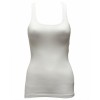 Ladies White Cotton Spandex Tank Top - Camiseta sem manga - $4.95  ~ 4.25€