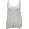 Ladies White See Through Floral Lace Tank Top - Top - $17.25 