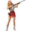 Lady with Gun Vintage Sticker - People - 