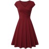 Laksmi Elegant Dresses, Womens Casual Dress A Line Cap Sleeve V Neck - Kleider - $14.99  ~ 12.87€