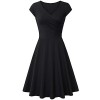 Laksmi Elegant Dresses, Womens Casual Dress A Line Cap Sleeve V Neck - Dresses - $10.10 