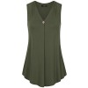 Laksmi Womens Sleeveless Tunic Top,Solid Color V Neck A Line Casual Office Tank - Shirts - $59.99 