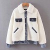 Lamb fur coat lapel single-breasted cott - Jacket - coats - $35.99 