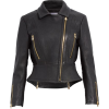 Lambskin Leather Moto Jacket - アウター - 