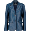 Lambskin leather blue jacket - 外套 - $151.99  ~ ¥1,018.38