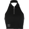 Lapel zipper leaking navel casual temper - Hemden - kurz - $27.99  ~ 24.04€