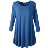 Larace Women 3/4 Sleeve Tunic Top Loose Fit Flare T-Shirt - Camicie (corte) - $5.99  ~ 5.14€