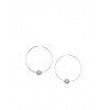 Large Hoop Earrings with Rhinestone Bead Accent - Kolczyki - $4.99  ~ 4.29€