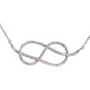 Large Infinity Knot Diamond Necklace- Si - Ogrlice - 