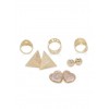 Large Stud Earrings and Ring Trio - Aretes - $5.99  ~ 5.14€