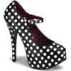 Large White Polka Dot Platforms - Klasične cipele - 