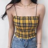 Lattice sling wrap chest top female fungus pleated design waist slimming sexy ve - Shirts - $19.99 