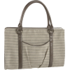 Lauren Merkin Juliette Striped Canvas Satchel Grey/Natural - Bolsas - $153.90  ~ 132.18€