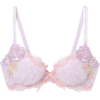 Lavender Lace Rose Bra - Underwear - 