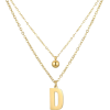 Layer Halskette mit Buchstabe - Silber - Naszyjniki - 