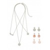 Layered Necklace with Reversible Stud Earrings - Earrings - $7.99 
