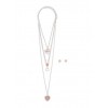 Layered Pendant Necklace with Stud Earrings - Earrings - $6.99  ~ £5.31