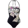 Leaf Print Bandeau Swimsuit - Fato de banho - 