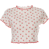 Leaked belly button cute girl cherry top - 半袖シャツ・ブラウス - $23.99  ~ ¥2,700