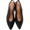 Leather Black Slingback Heeled Shoes - Classic shoes & Pumps - 