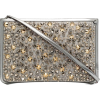 Leather Glitter Clutch Bag - Torbice - 