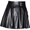 Leather Pleated Skirt - Skirts - $15.00 