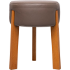 Leather Pouf 3 Oak legs 1990s Italian - Muebles - 